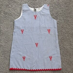 Piping Prints Sleeveless Dress with Lobsters